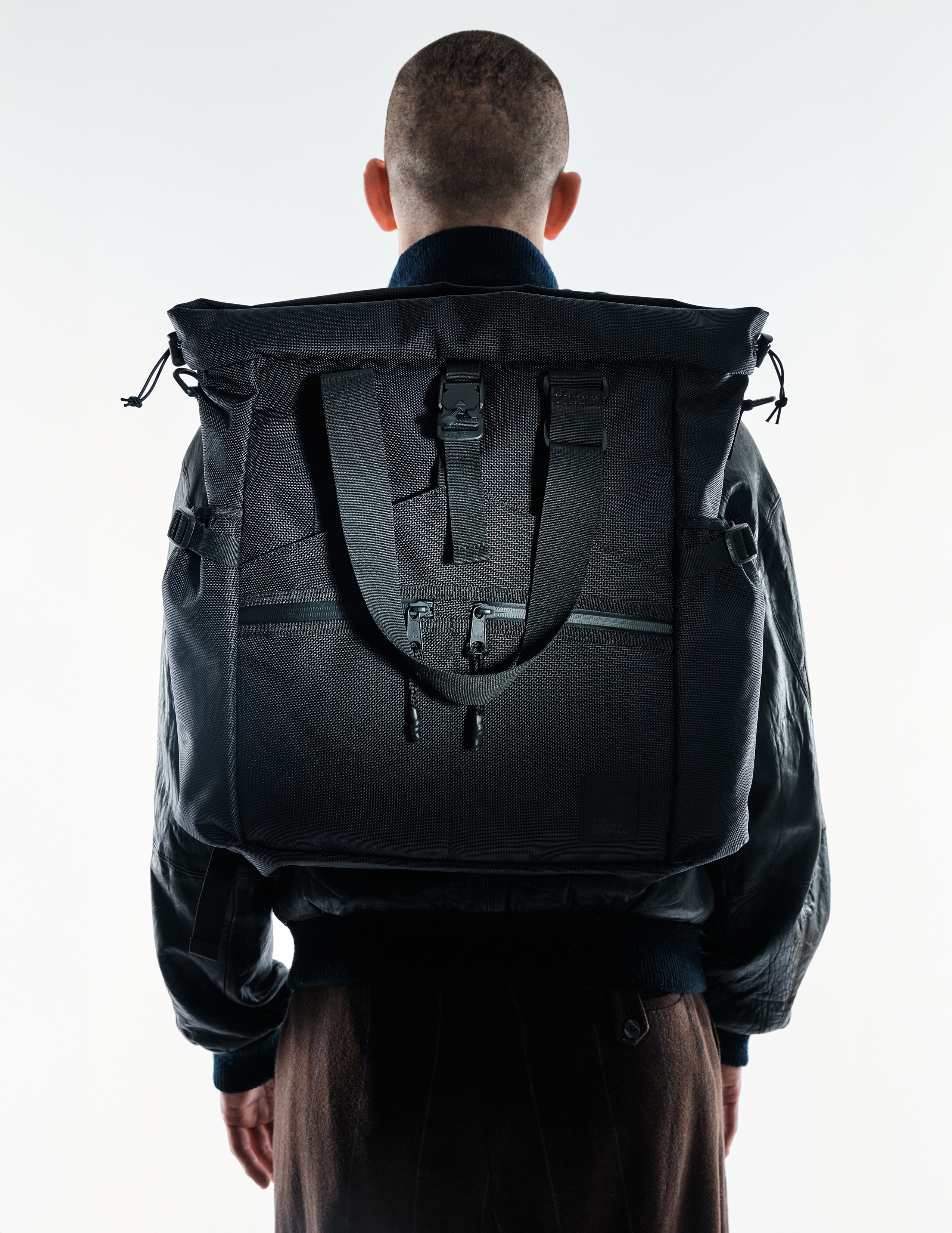 The Brown Buffalo Conceal Tote 20L laptop tote backpack in Ballistic Black, view 6