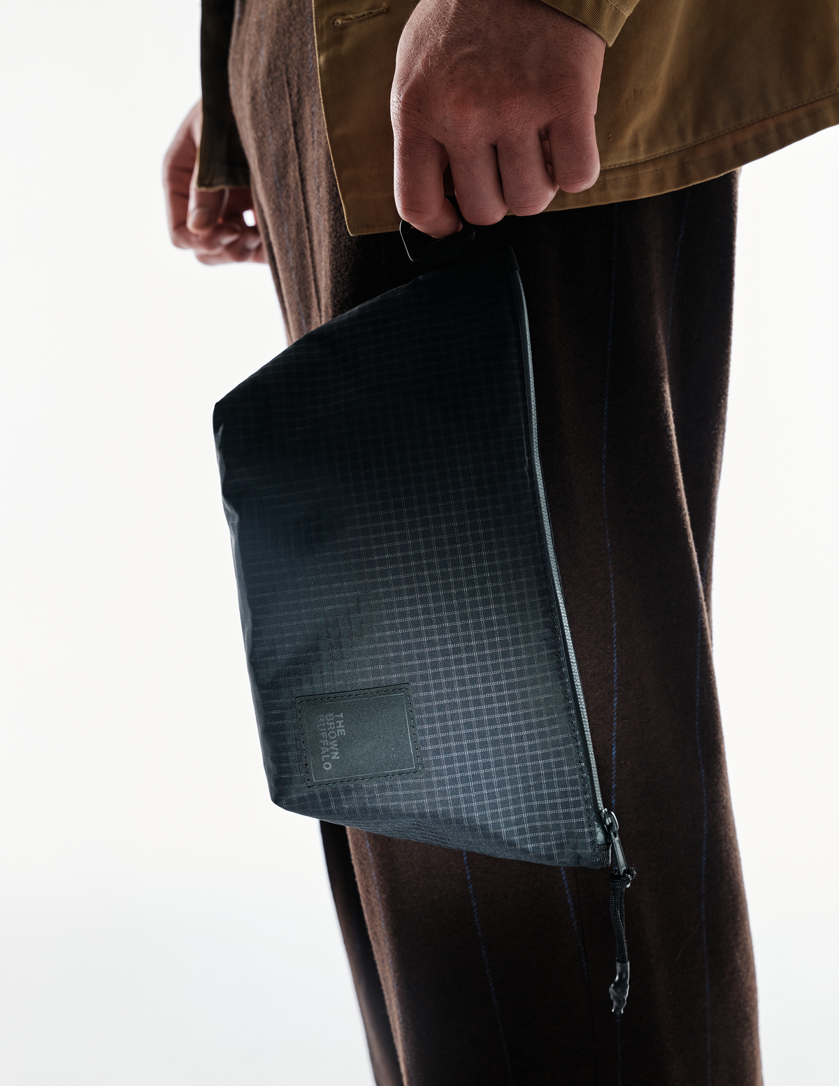 The Brown Buffalo Dopp Kit toiletry bag in Black Grid, view 3