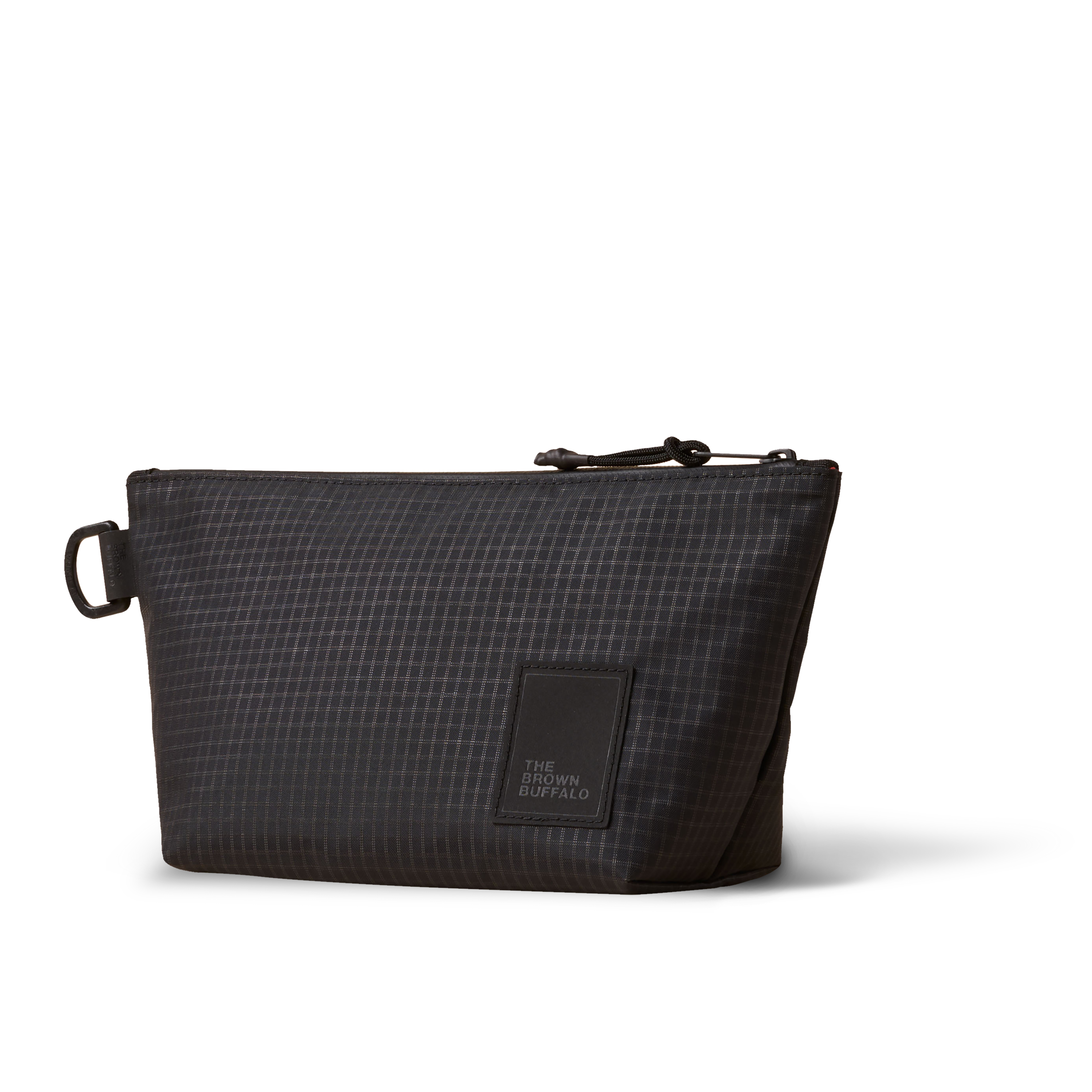 The Brown Buffalo Dopp Kit toiletry bag in Black Grid