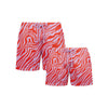 Dad & Son Matching Swim Trunks – Tropical Swirl - Coral and Orchid