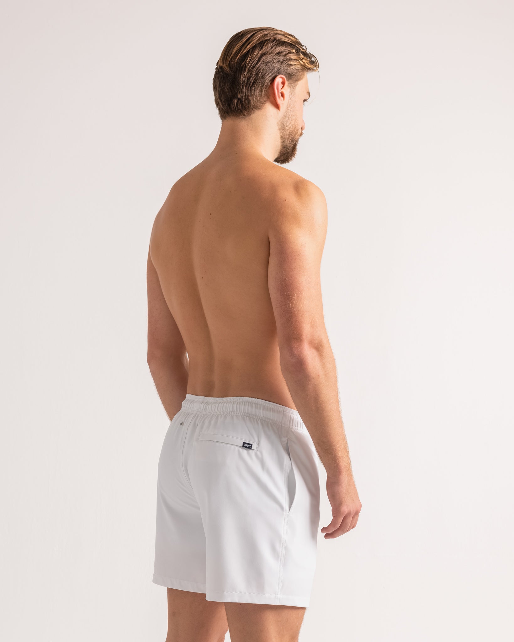 length:classic arctic white hybrid short studio back