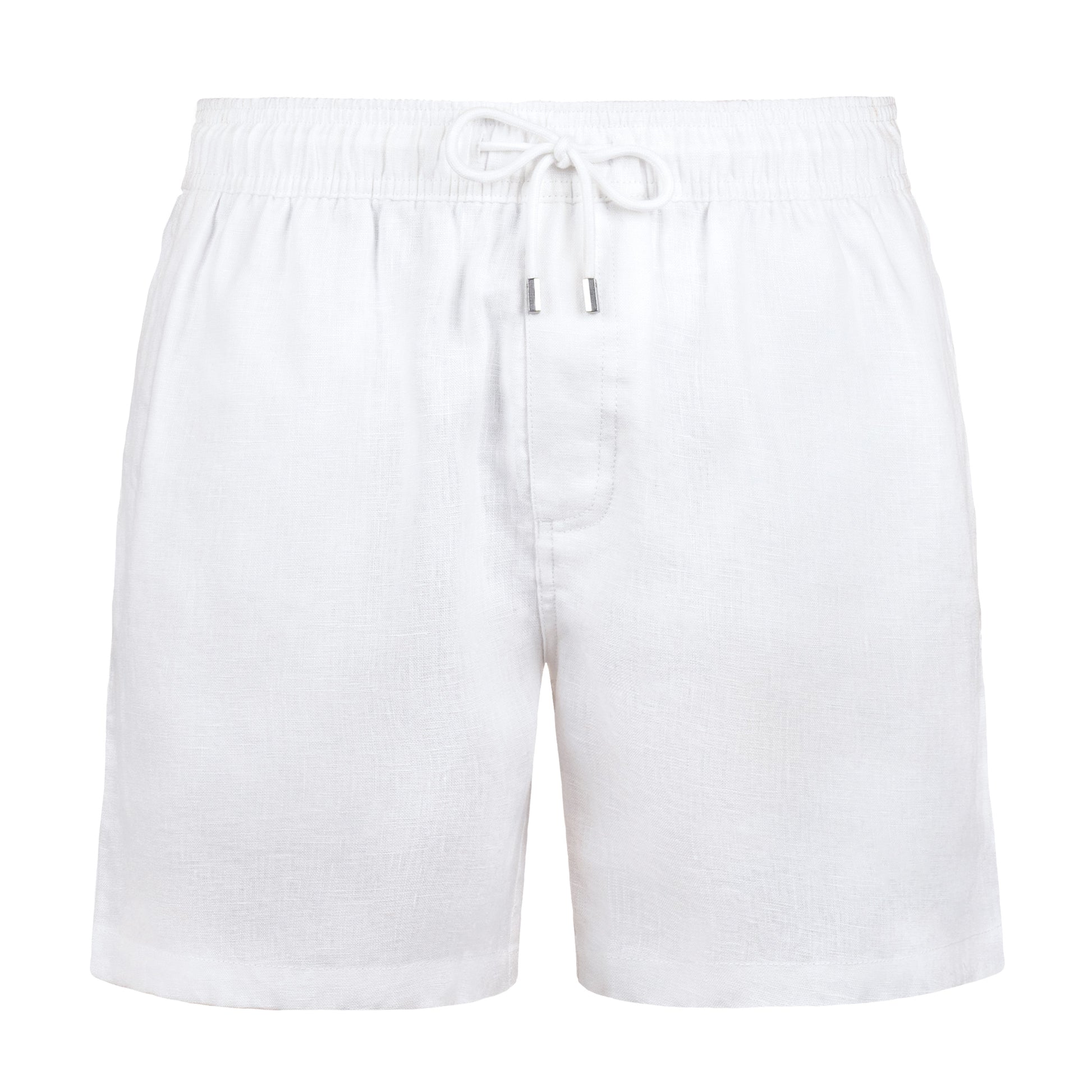 white-linen-shorts