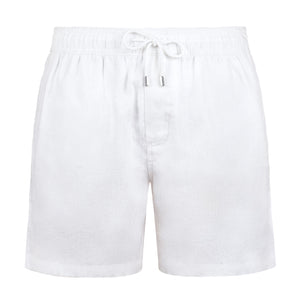 white-linen-shorts