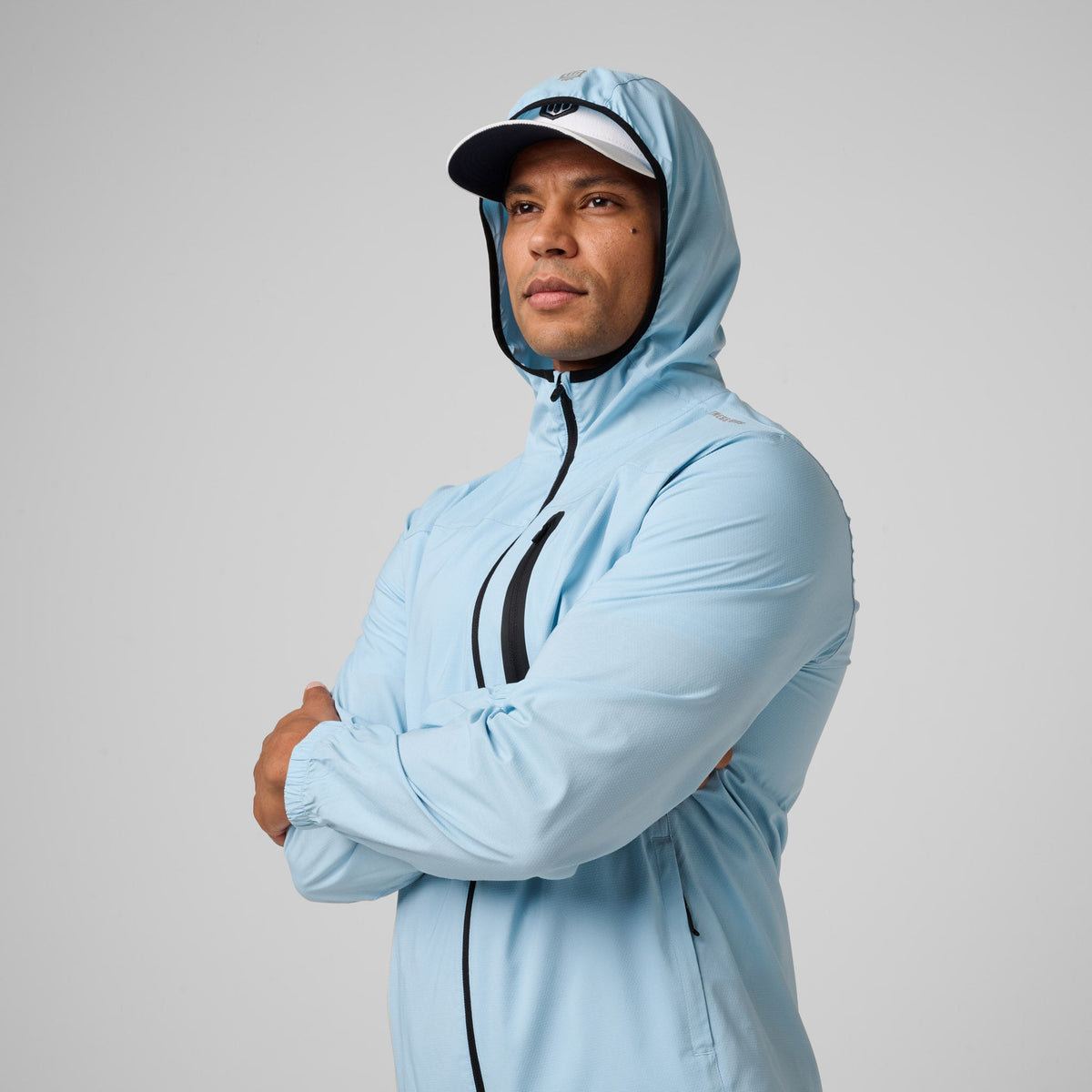 Greatness Wins Windbreaker Jacket in Coastal Blue, view 2
