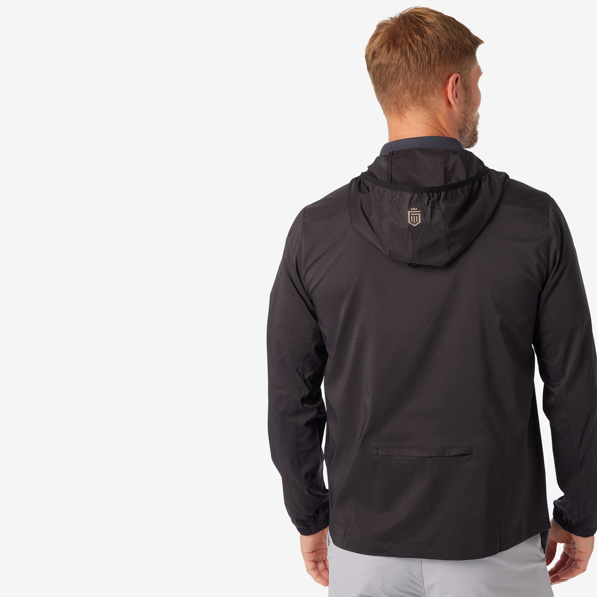 Greatness Wins Windbreaker Jacket in Black, view 4