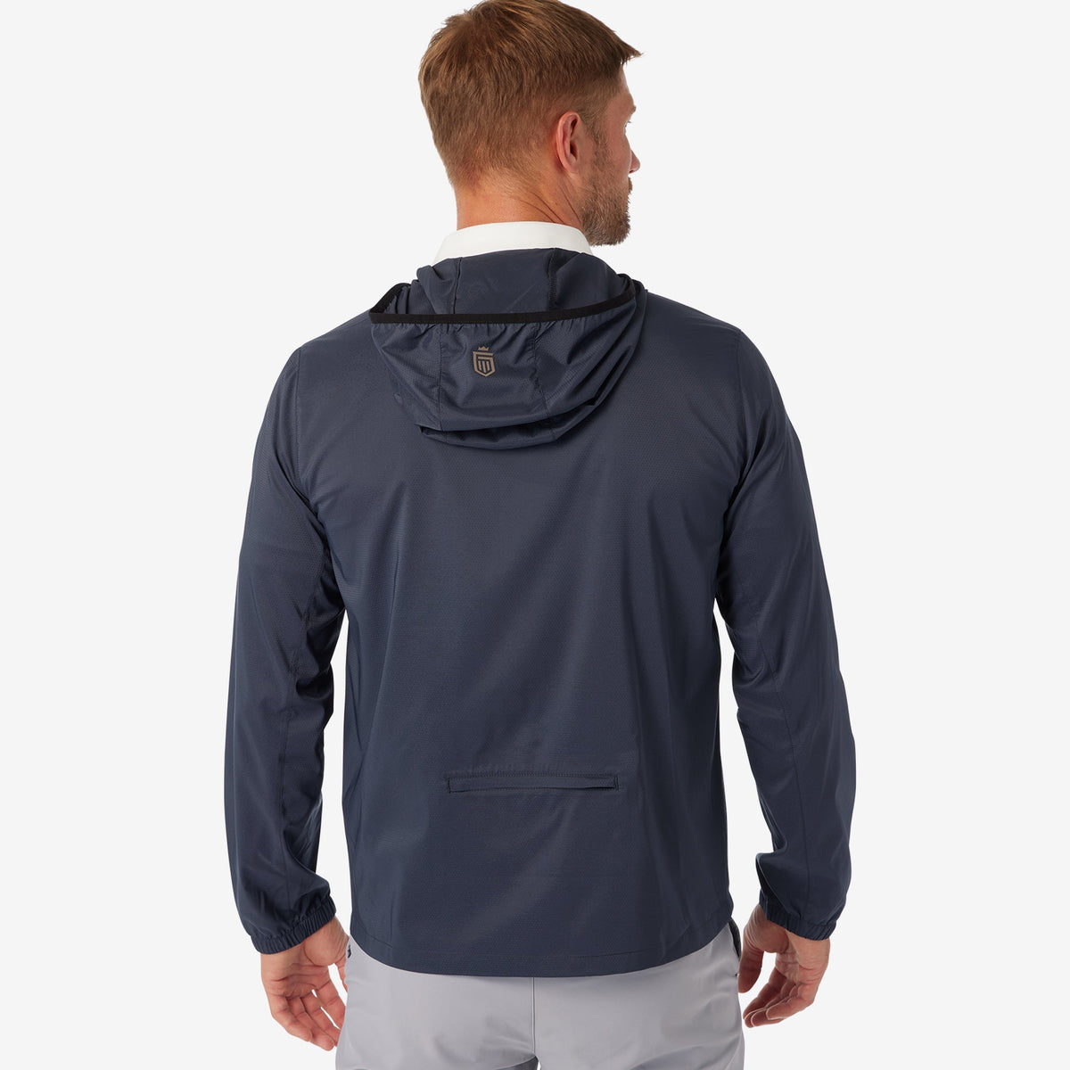 Greatness Wins Windbreaker Jacket in Navy, view 4