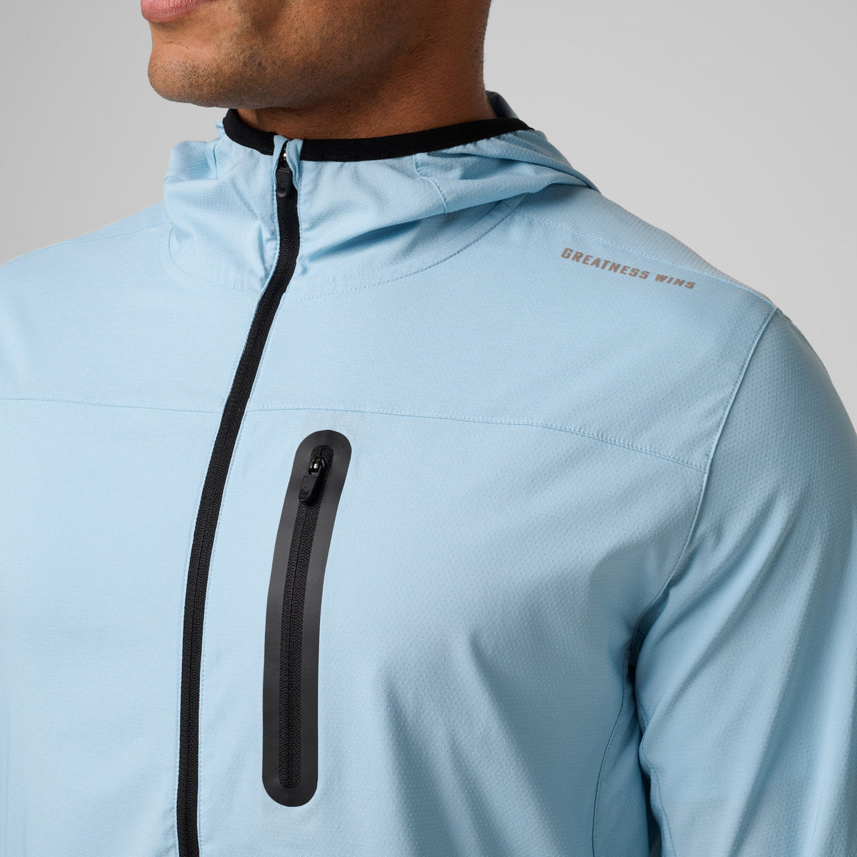 Greatness Wins Windbreaker Jacket in Coastal Blue, view 10