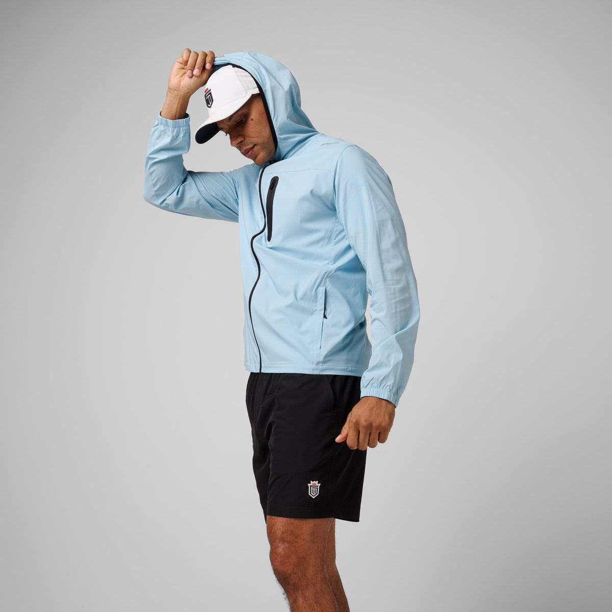 Greatness Wins Windbreaker Jacket in Coastal Blue, view 12